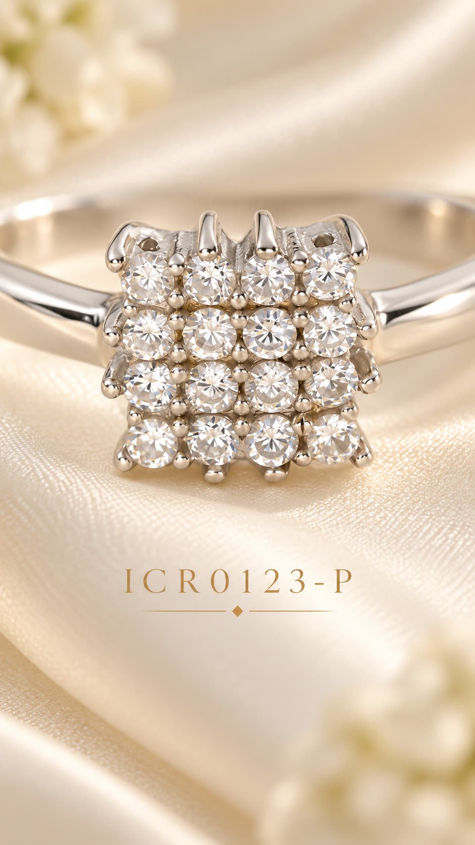 Inel din argint 925 cu pietre Square, ICR0123, imagine 2