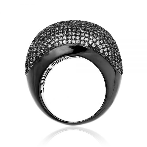 Inel argint Fancy Impresive Black cu cristale din zirconii TRSR261, Corelle